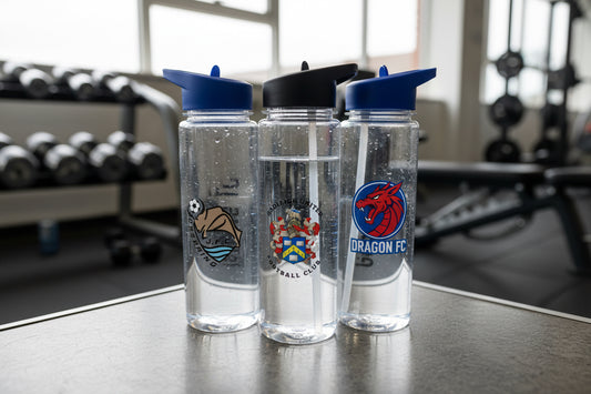 Printed Sports Bottle with Player Name | 650ml Flip Lid Straw Bottle