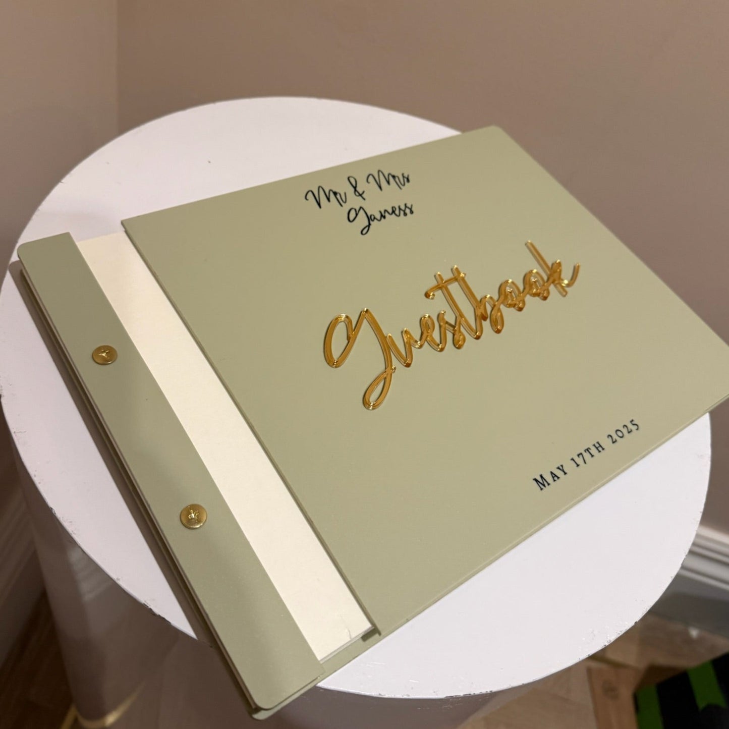 Personalised Acrylic Wedding Guestbook