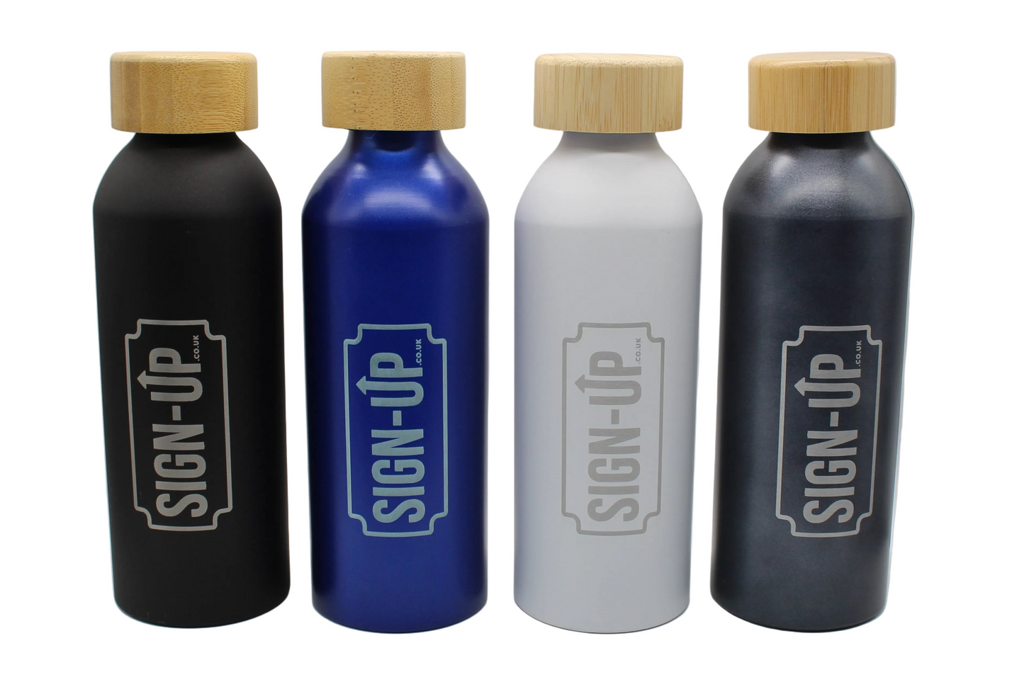 Custom Engraved 550 ml Aluminium Bottle with Bamboo Lid