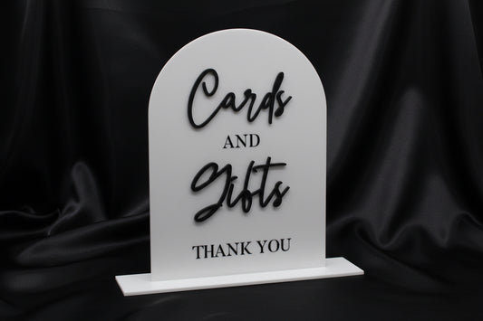 Cards and Gifts Wedding Sign | Acrylic Wedding Table Sign