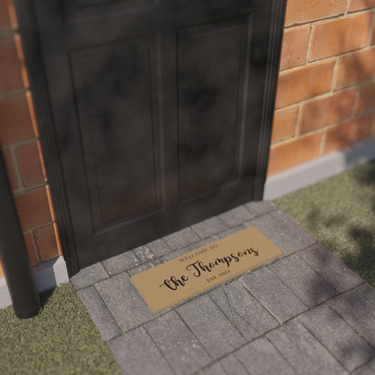 Design 4- Narrow - Personalised Coir Doormat