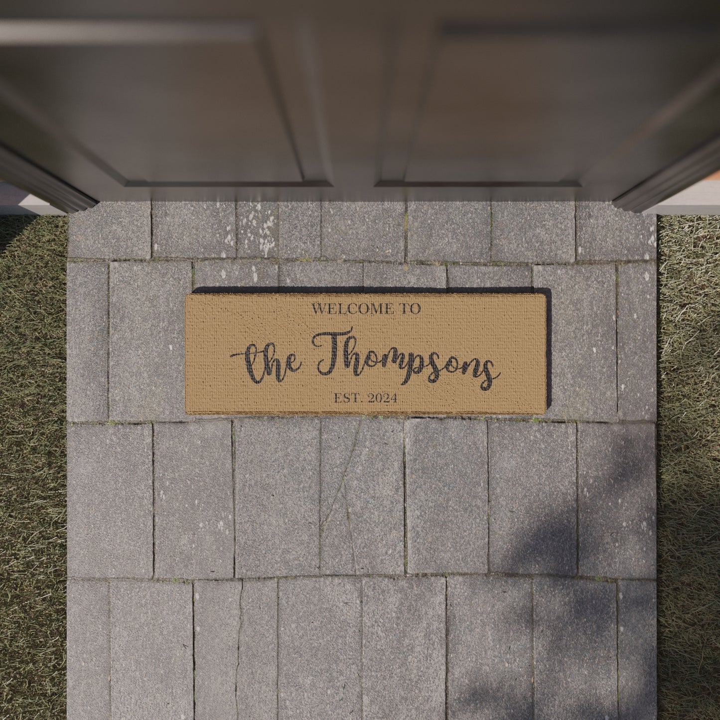Design 4- Narrow - Personalised Coir Doormat
