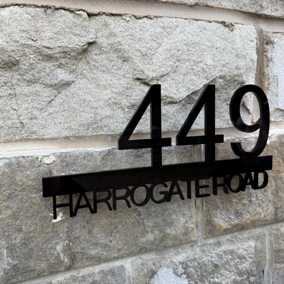 Solid 5mm Cutout Acrylic House Sign