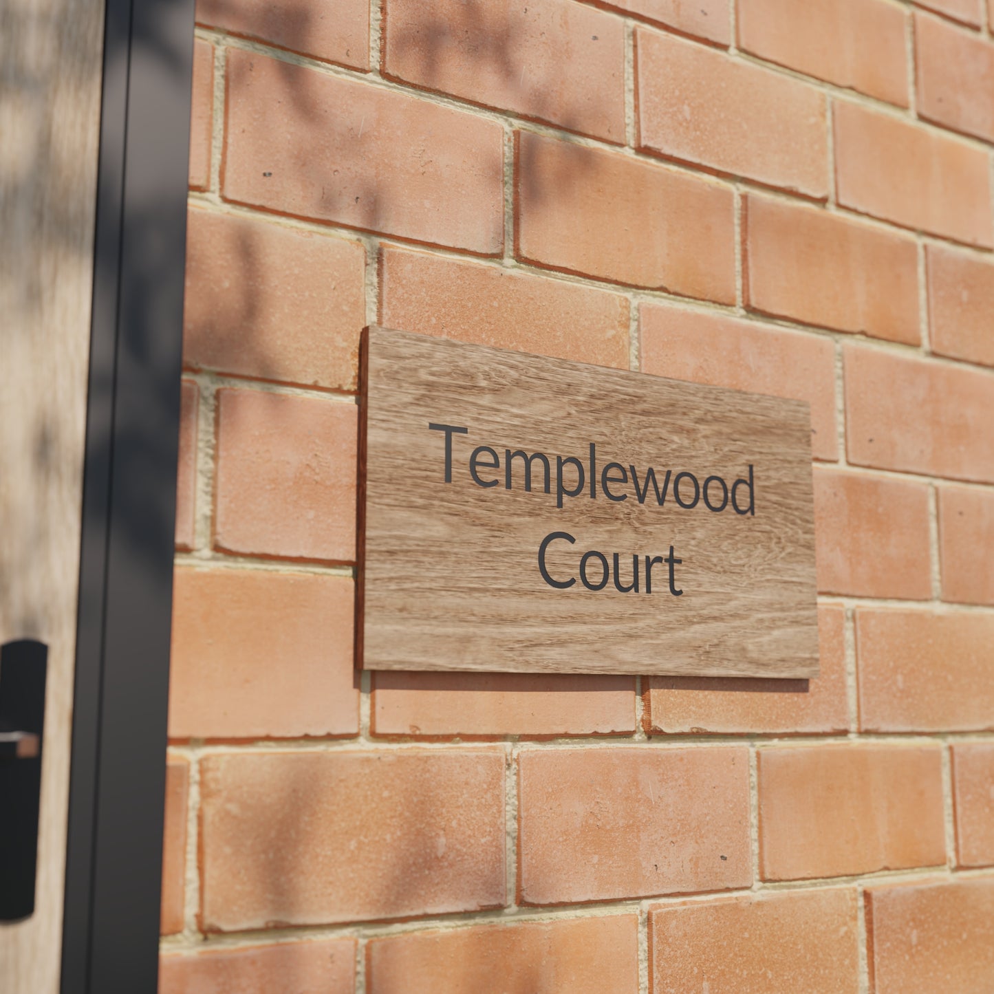 Athens - Engraved Oak House Sign
