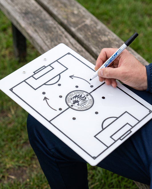 Personalised Branded Football Tactics Clipboard – Custom Club Crest Coaching Board
