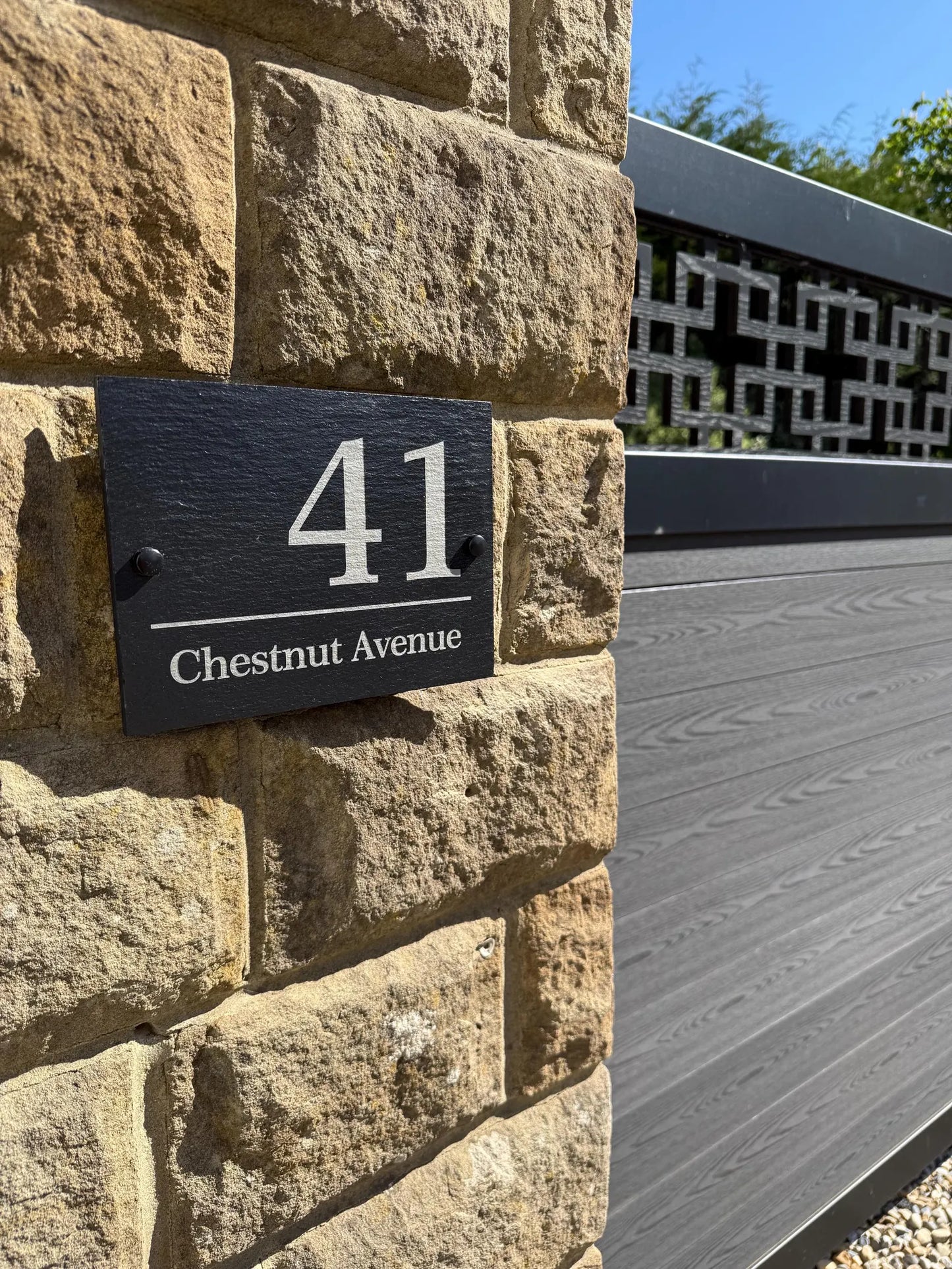 Slate Engraved House Sign
