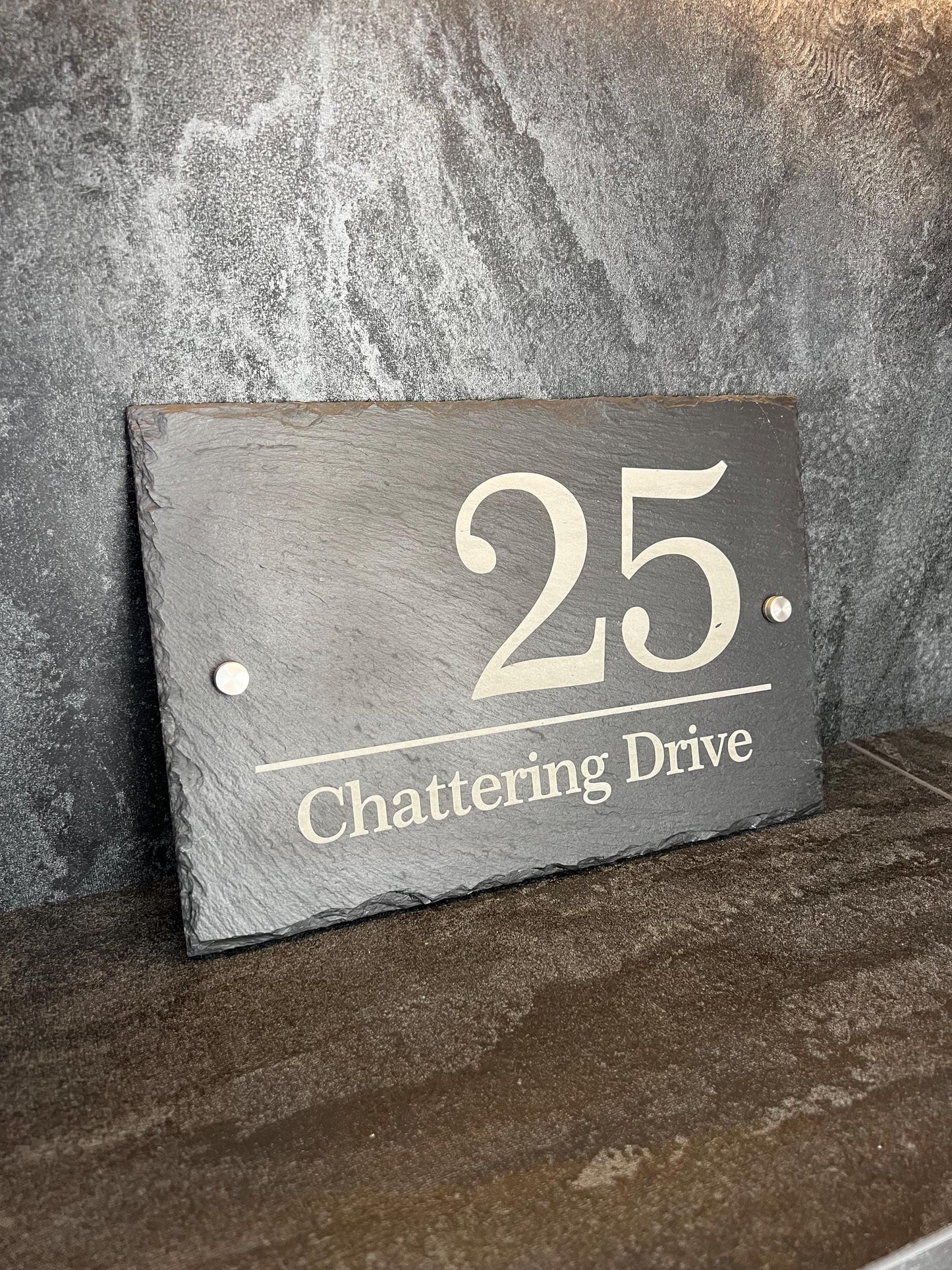 Slate Engraved House Sign - Windermere - Custom Slate