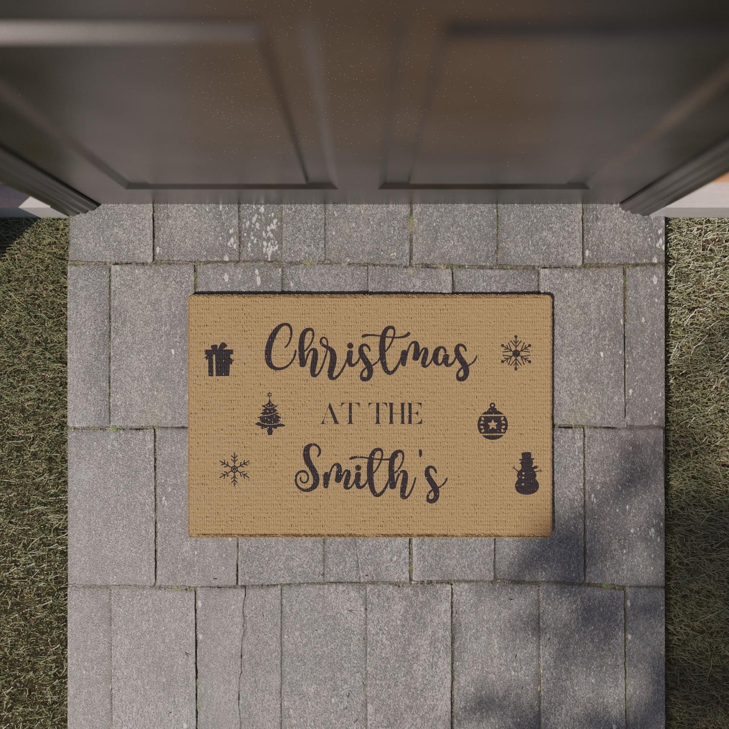 Personalised Xmas Doormat - Coir Doormat - Custom Welcome Door Mat - Housewarming Gift - Coir Doormat - Home Gift - Doormat