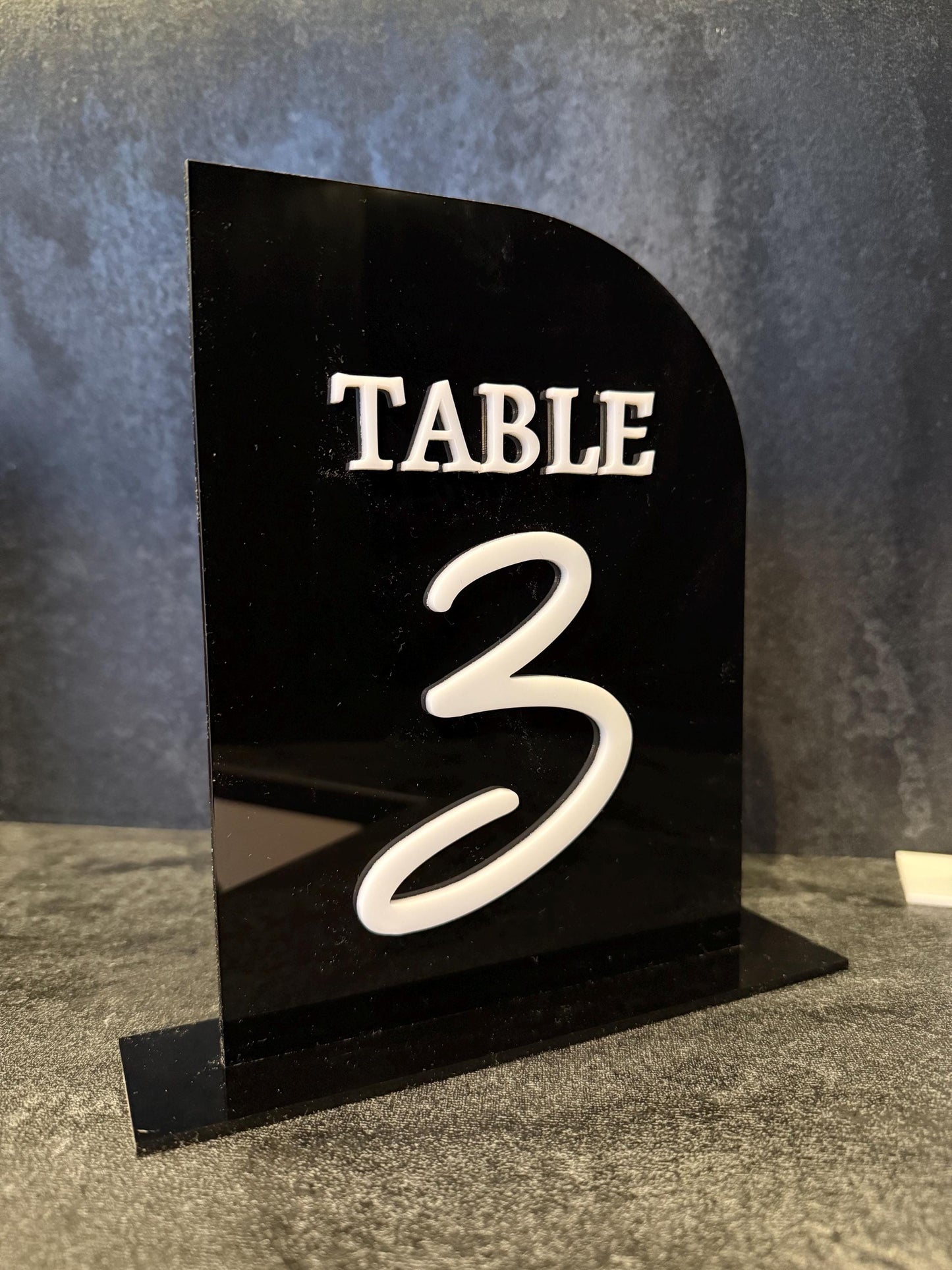 FULL 3D Acrylic Wedding table numbers - Wedding sign - Table number sign - Wedding table names