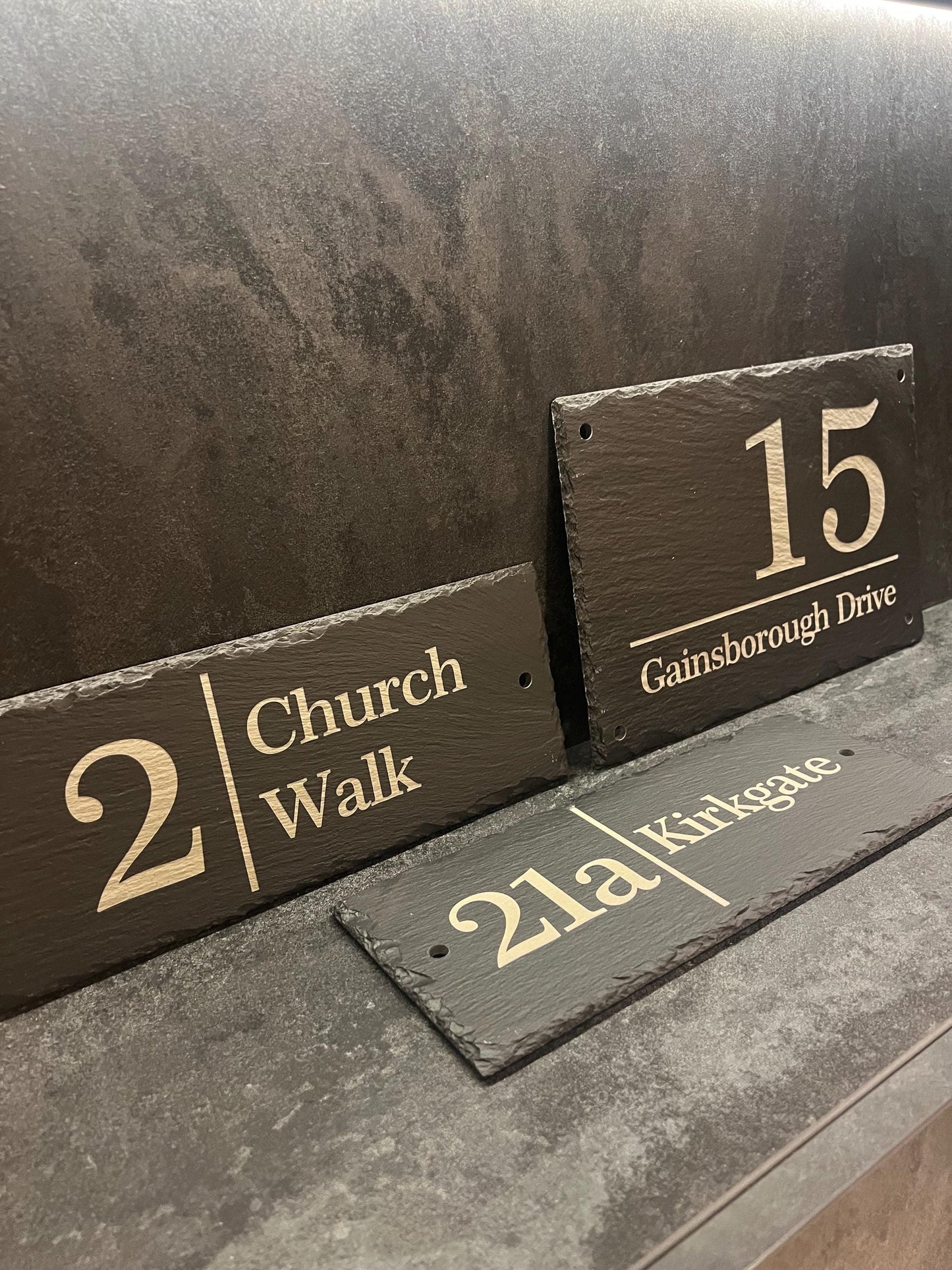 Slate Engraved House Sign - Windermere - Custom Slate