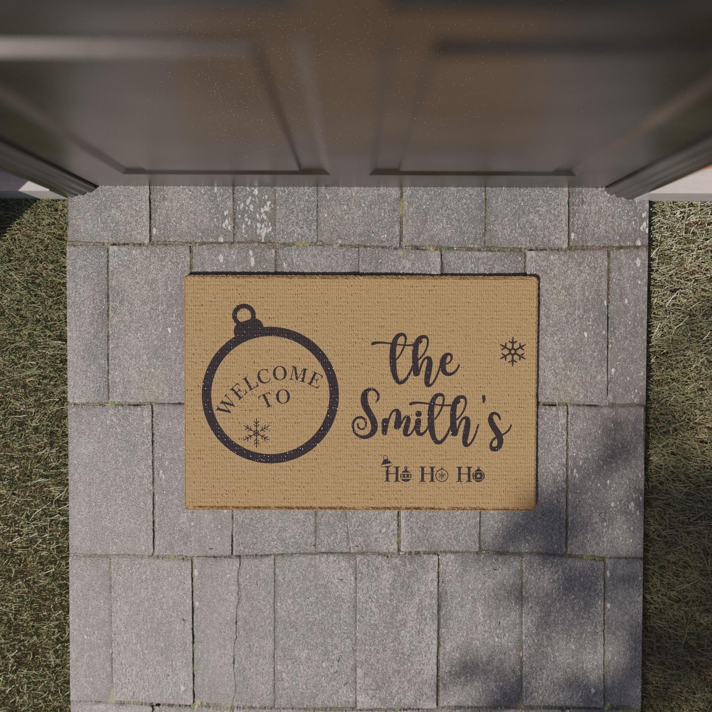 Personalised Xmas Doormat - Coir Doormat - Custom Welcome Door Mat - Housewarming Gift - Coir Doormat - Home Gift - Doormat