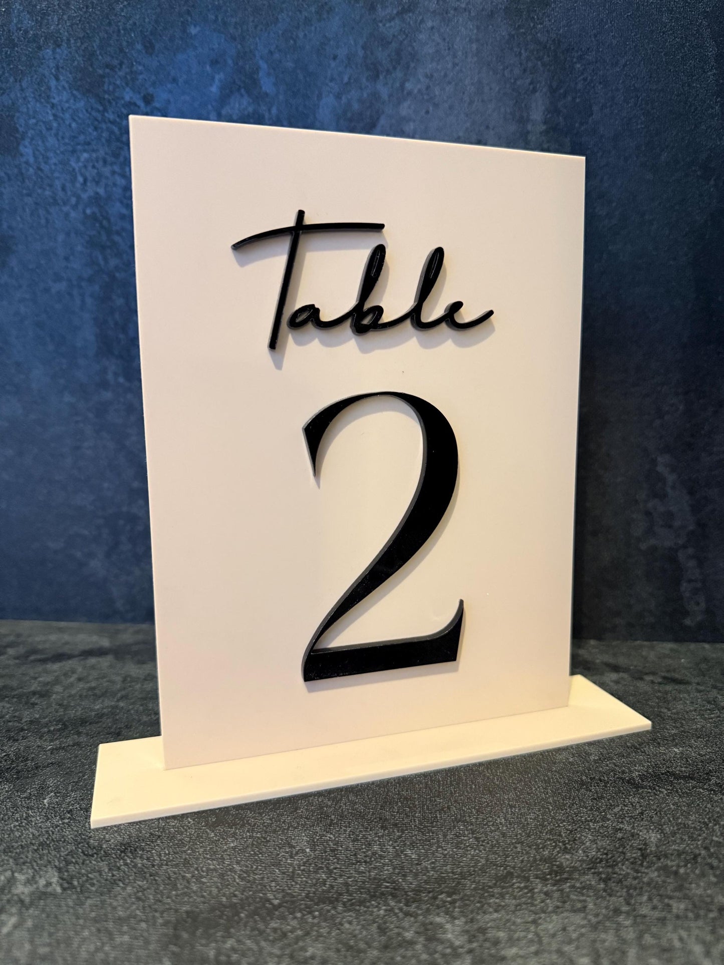 FULL 3D Acrylic Wedding table numbers - Wedding sign - Table number sign - Wedding table names