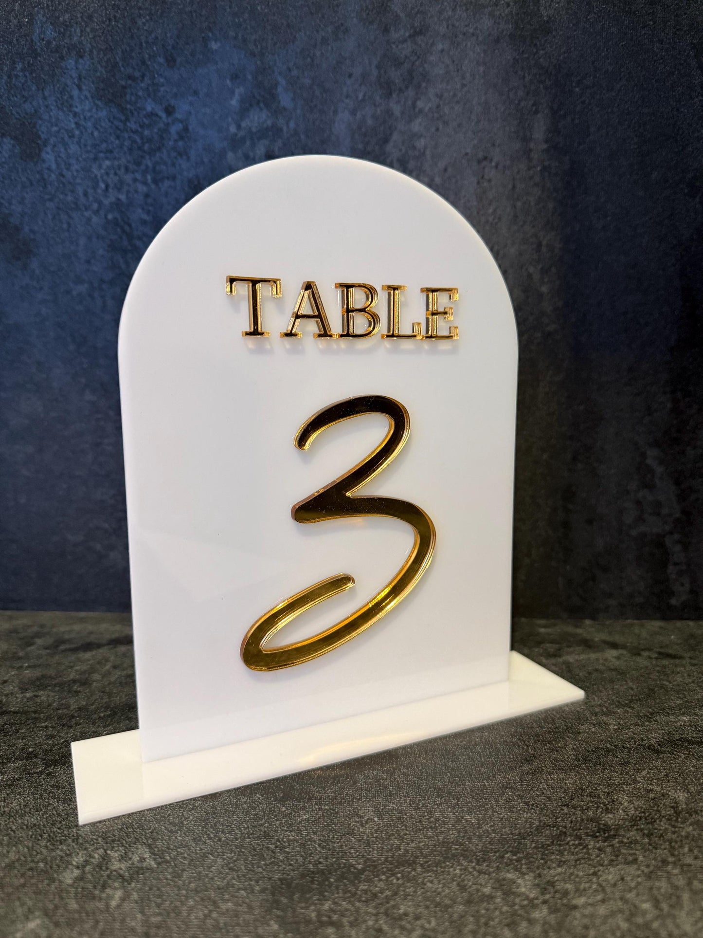 FULL 3D Acrylic Wedding table numbers - Wedding sign - Table number sign - Wedding table names