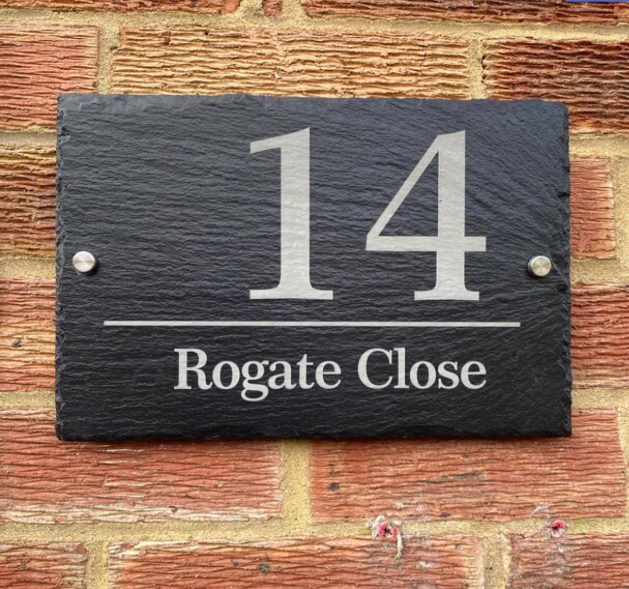 Slate Engraved House Sign - Windermere - Custom Slate