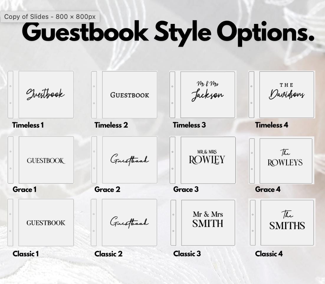 Signing Station Package: Wedding Guestbook With Sign & Pen