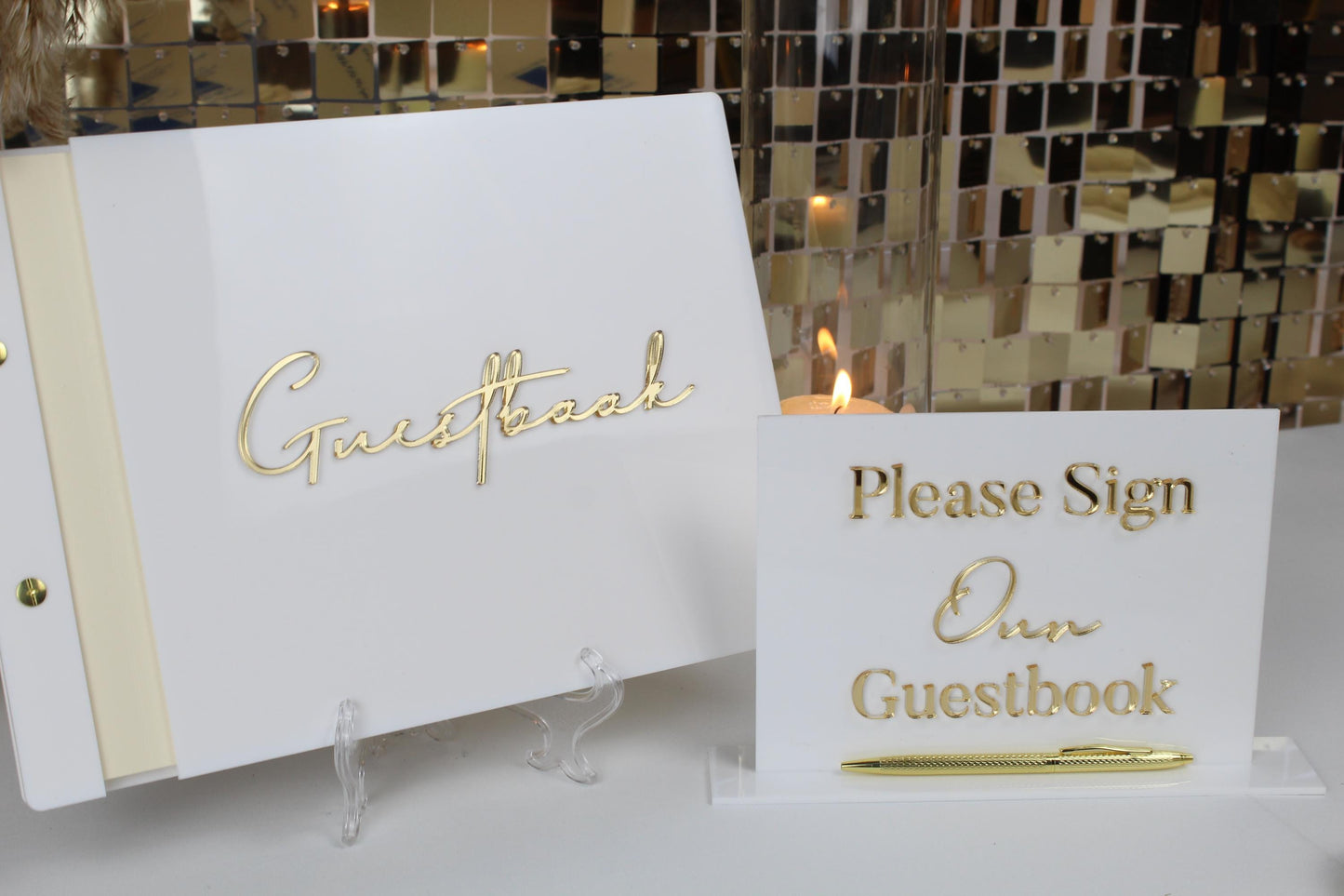 Signing Station Package: Wedding Guestbook With Sign & Pen