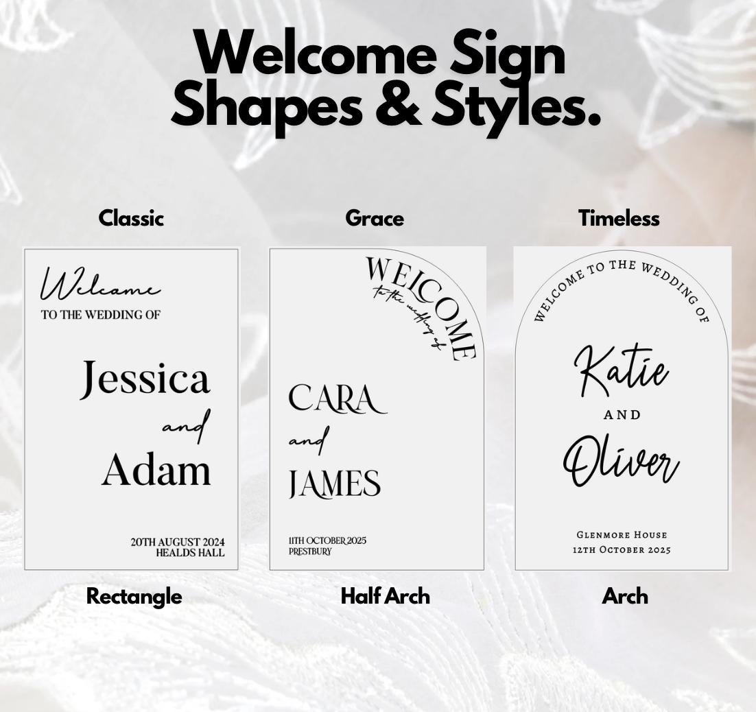 Welcome Sign, Card Box, Guestbook & Signs x2 Package