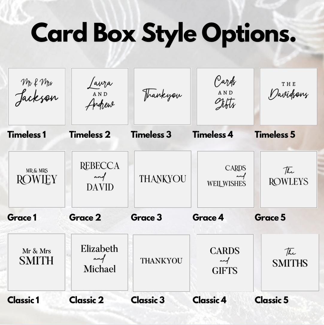 Guestbook, Card Box & Signs x2 Package