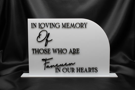 customised acrylic sign for lost people
