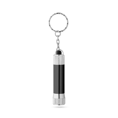 Branded Logo Engraved Aluminium Torch keyring 3-light LED
