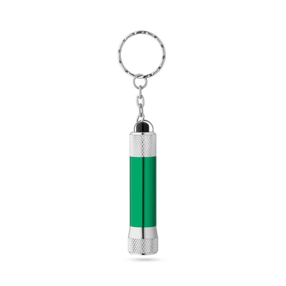 Branded Logo Engraved Aluminium Torch keyring 3-light LED