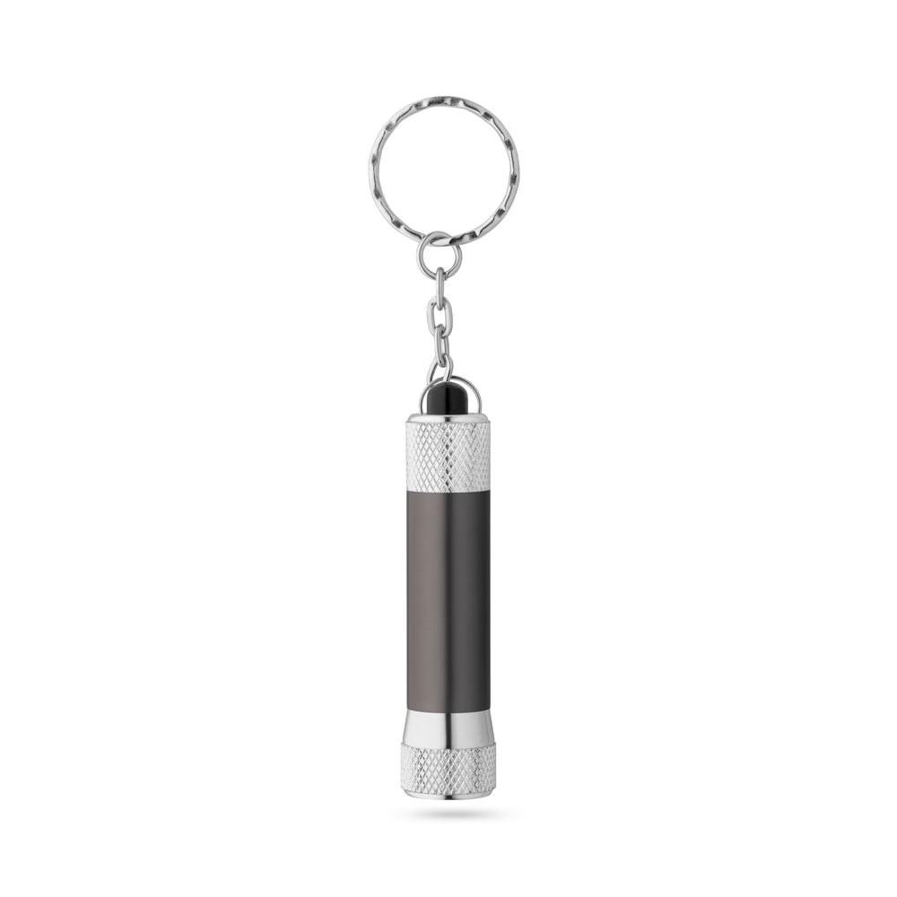 Branded Logo Engraved Aluminium Torch keyring 3-light LED