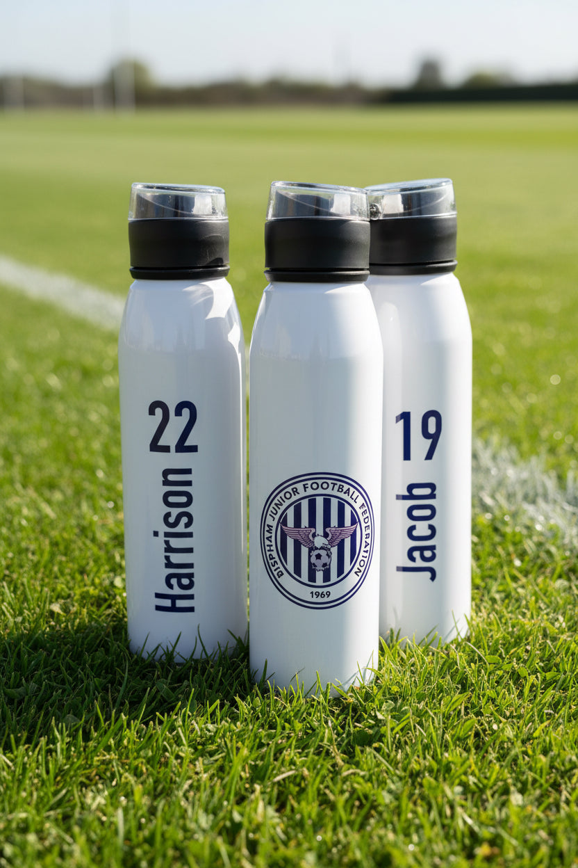 Sports Team Branded Printed 650 ml Aluminium Bottle with Lid