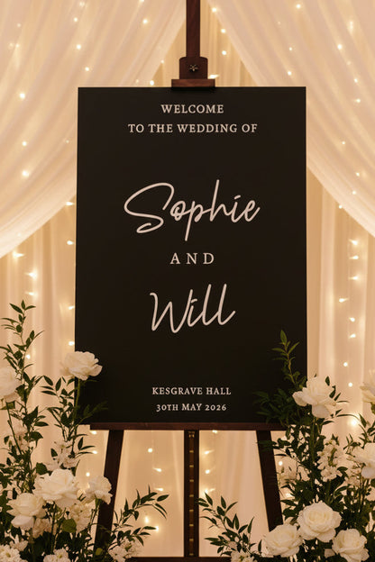 3D Acrylic Wedding Welcome Sign