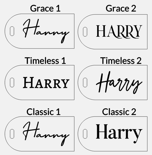 Acrylic Wedding Place Name Tags