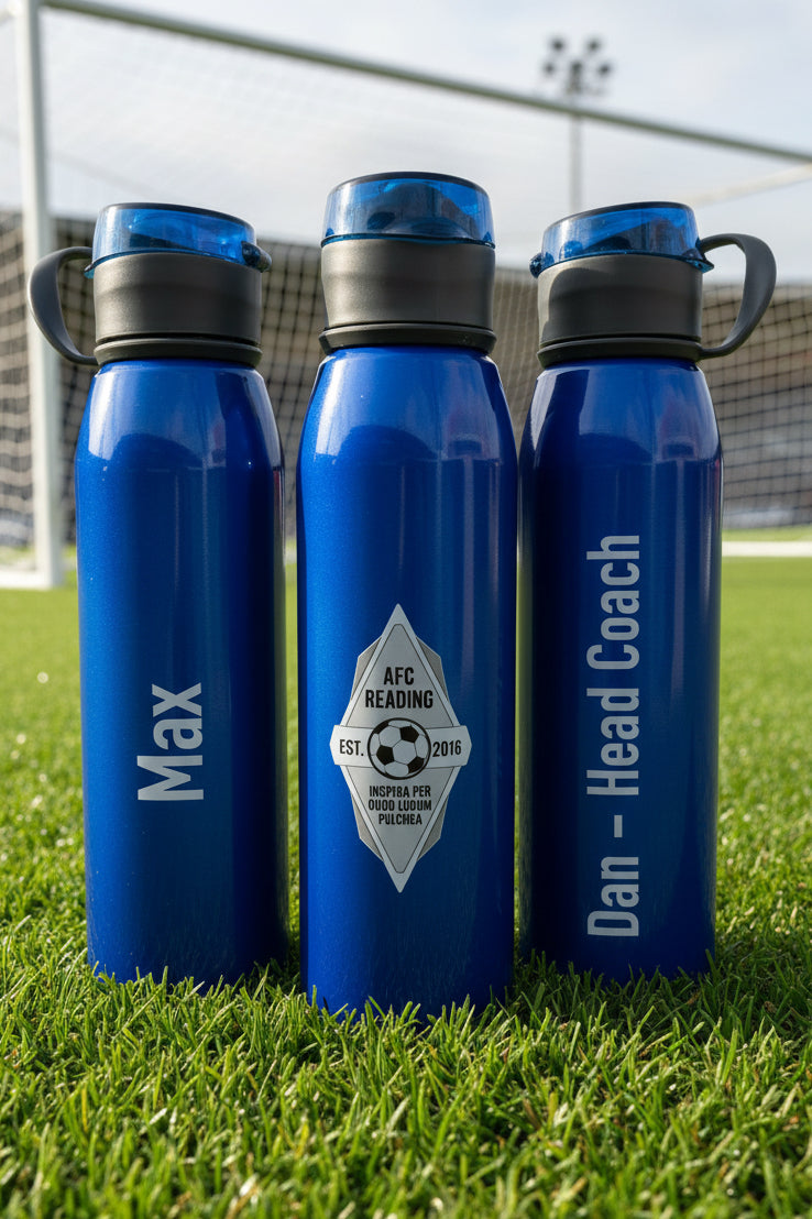 Sports Team Branded Printed 650 ml Aluminium Bottle with Lid