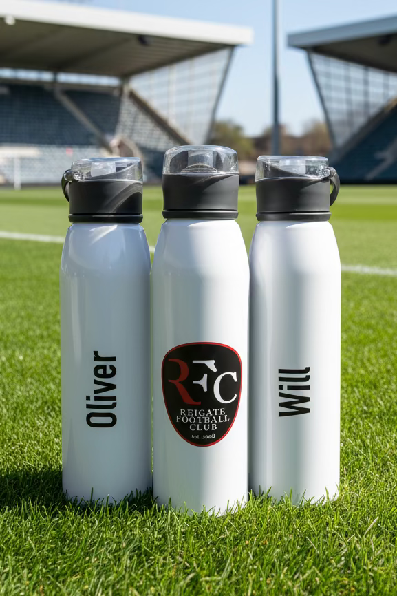 Sports Team Branded Printed 650 ml Aluminium Bottle with Lid