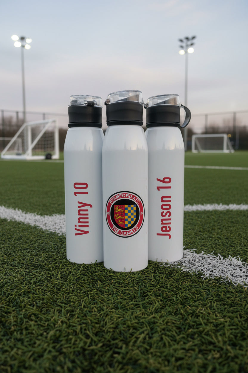 Sports Team Branded Printed 650 ml Aluminium Bottle with Lid