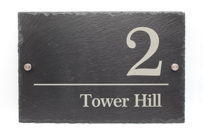Slate Engraved House Sign - Windermere - Custom Slate