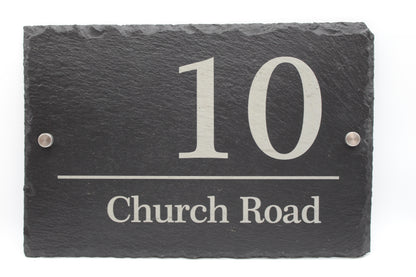 Slate Engraved House Sign - Windermere - Custom Slate