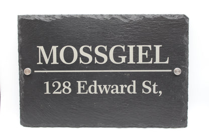 Slate Engraved House Sign - Windermere - Custom Slate