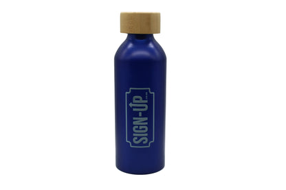 Custom Engraved 550 ml Aluminium Bottle with Bamboo Lid