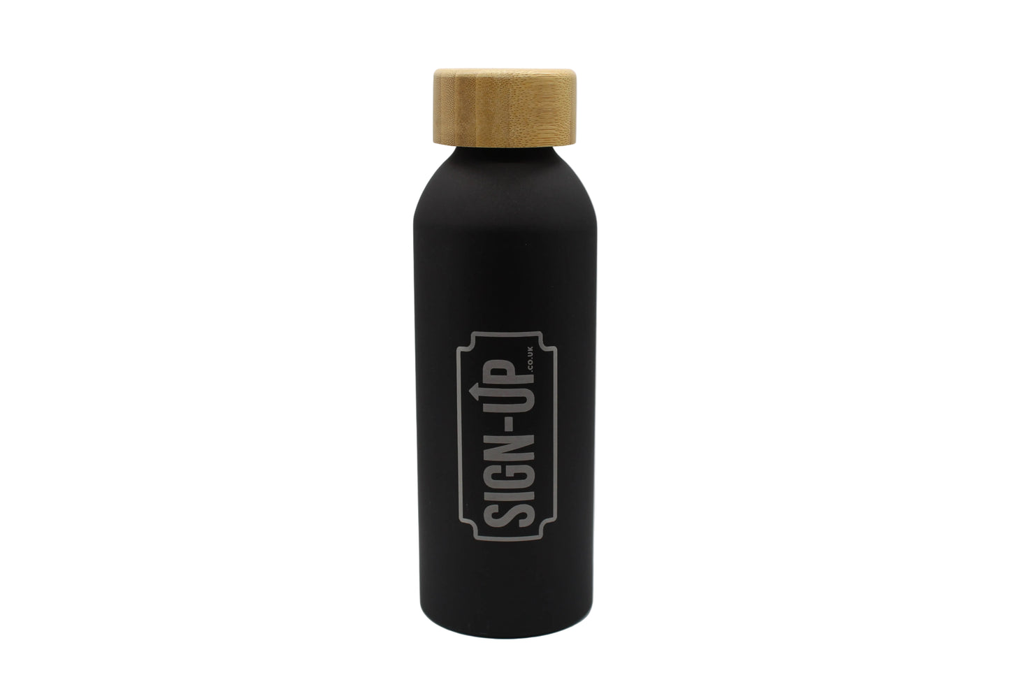 Custom Engraved 550 ml Aluminium Bottle with Bamboo Lid