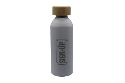Custom Engraved 550 ml Aluminium Bottle with Bamboo Lid