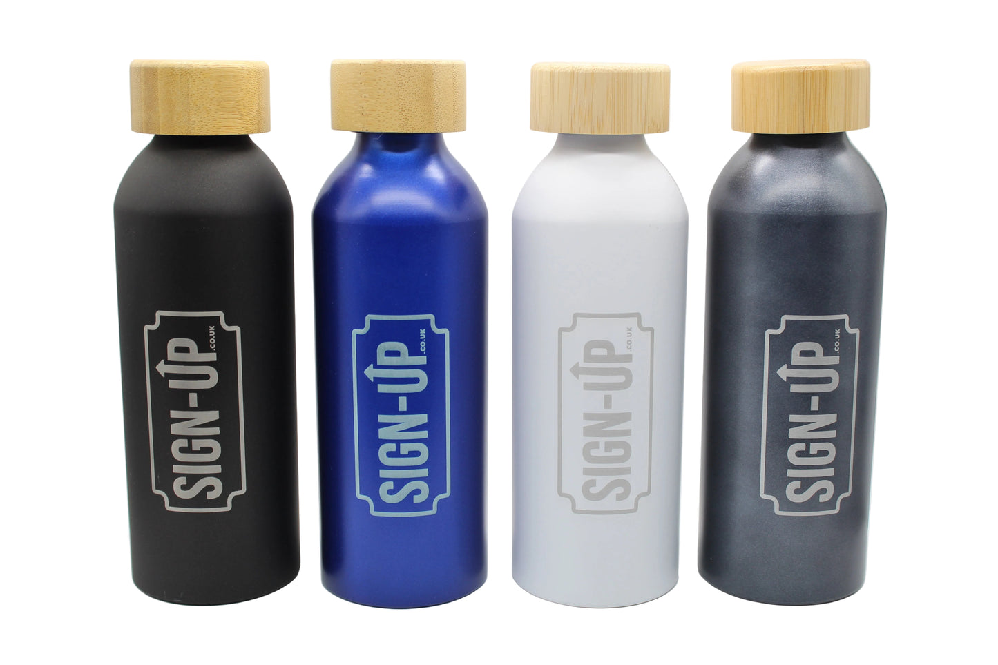 Custom Engraved 550 ml Aluminium Bottle with Bamboo Lid