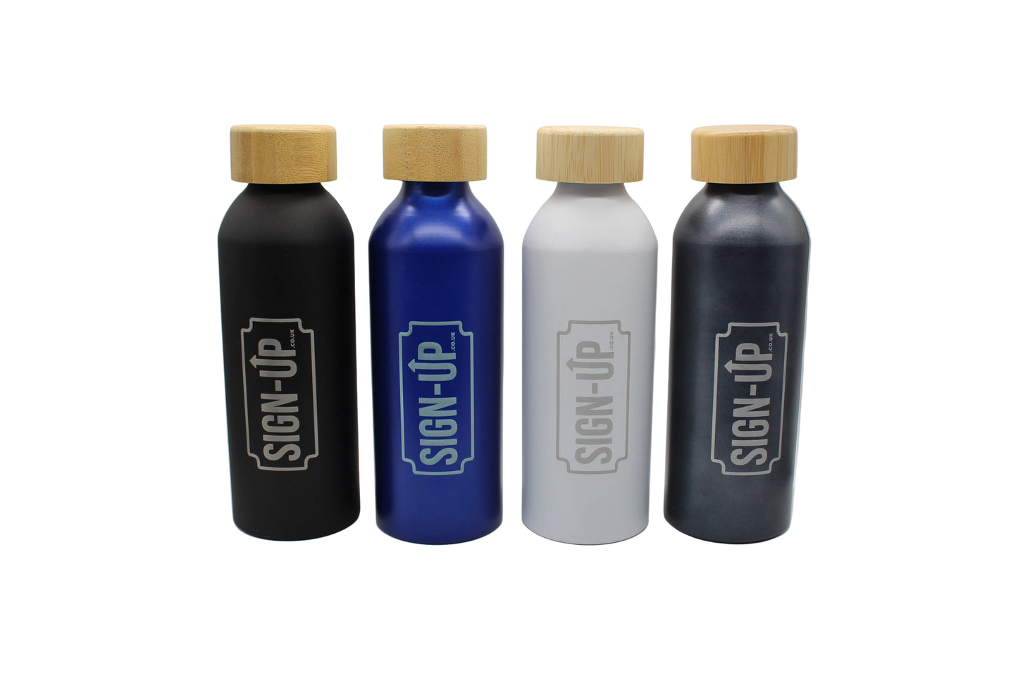 Custom Engraved 550 ml Aluminium Bottle with Bamboo Lid