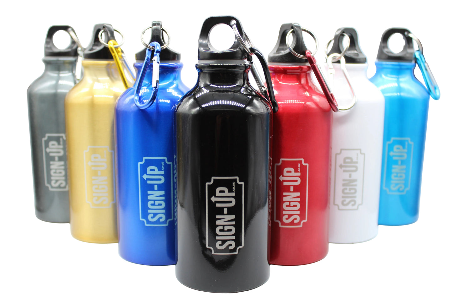 Custom Engraved 400 ml Aluminium Bottle with Carabiner