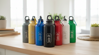 Custom Engraved 400 ml Aluminium Bottle with Carabiner