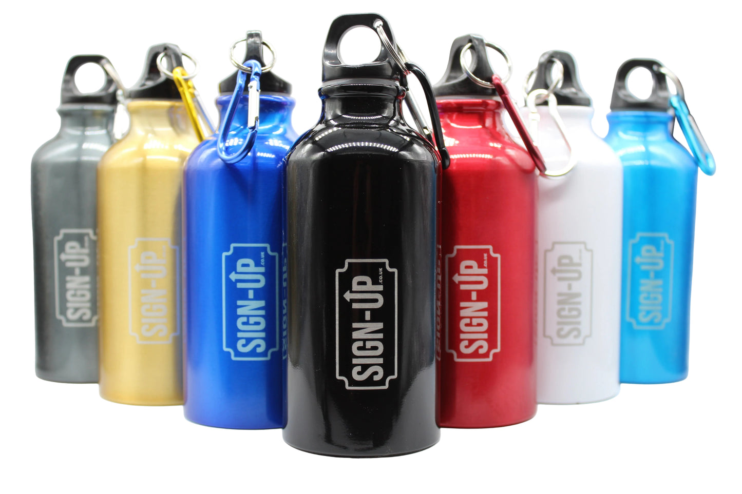 Custom Engraved 400 ml Aluminium Bottle with Carabiner