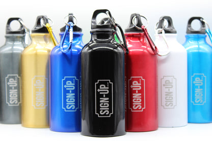 Custom Engraved 400 ml Aluminium Bottle with Carabiner