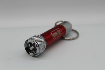 Branded Logo Engraved Aluminium Torch keyring 3-light LED