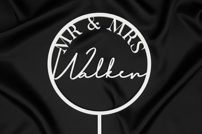 Round Wedding Cake Topper
