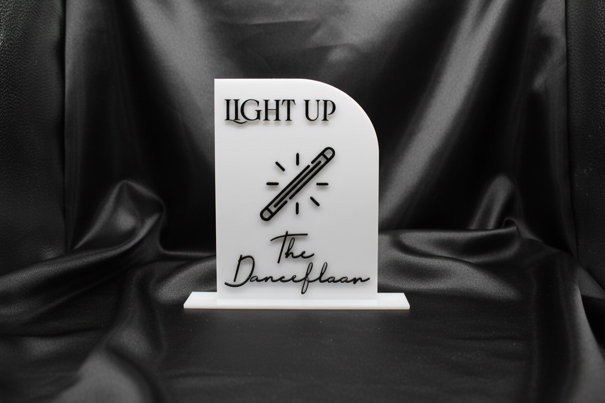 Light Up the Dancefloor Glowstick Wedding Sign