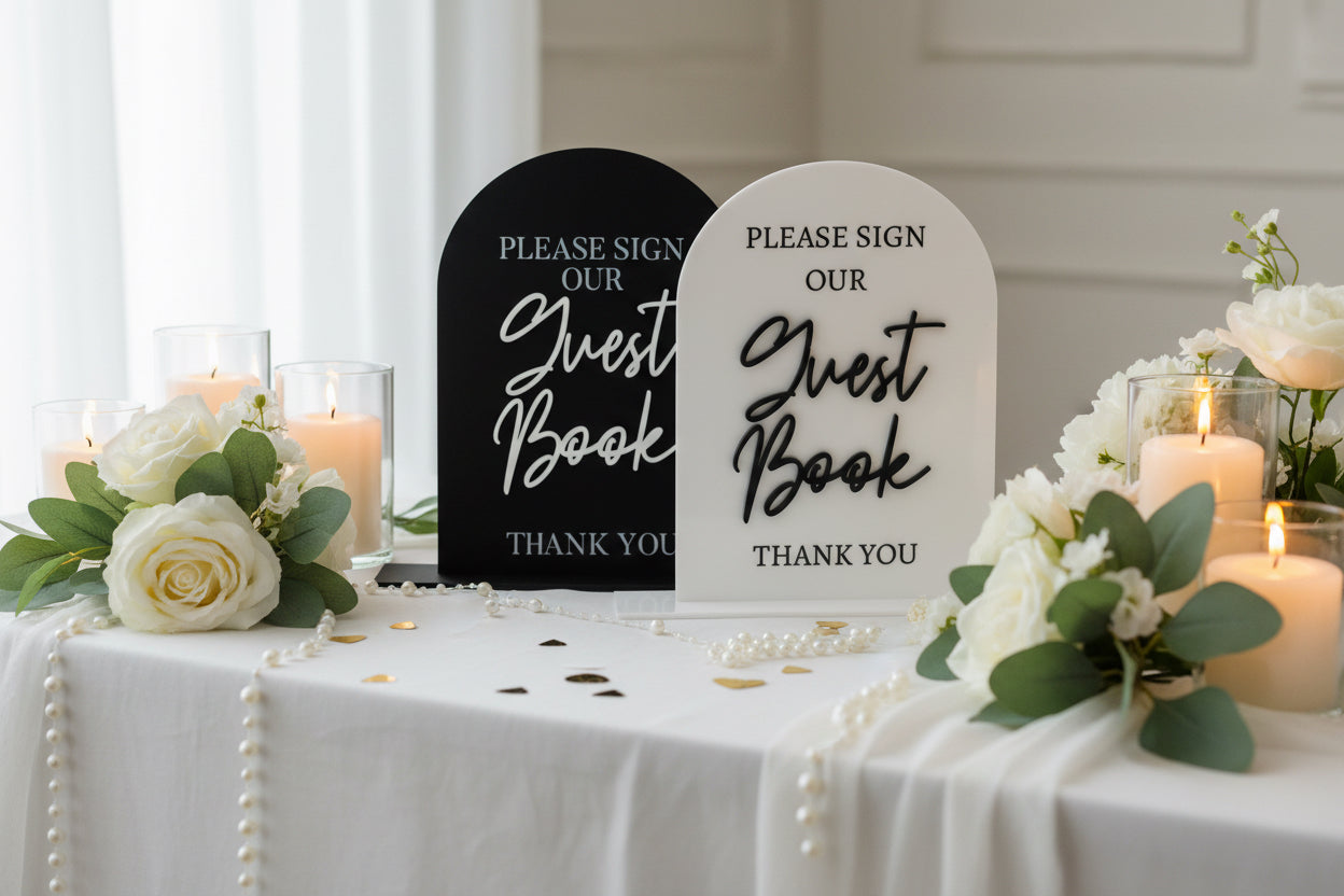 Sign our Guestbook Wedding Sign | Acrylic Wedding Table Sign