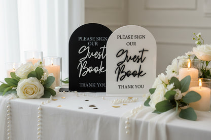 Sign our Guestbook Wedding Sign | Acrylic Wedding Table Sign