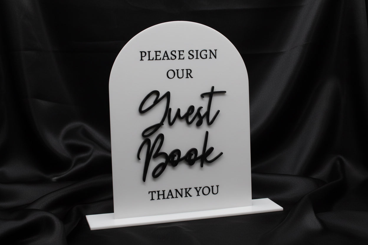 Sign our Guestbook Wedding Sign | Acrylic Wedding Table Sign